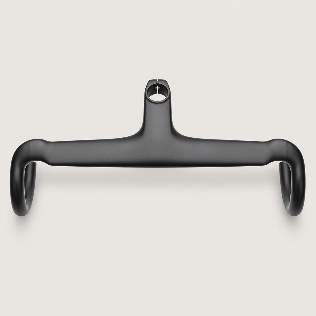 Integrated carbon handlebar and stem viewed from above